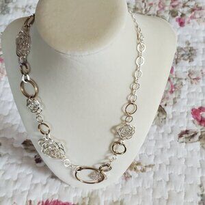 GOLD & SILVER "CIRCLE" NECKLACE-NWT